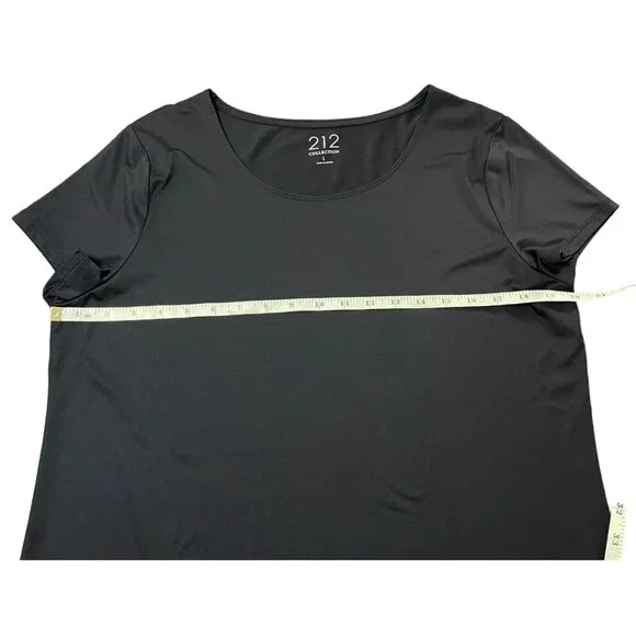 212 Collection Womens Scoop Neck T-Shirts 2-Pack Black & Orange Large - Picture 5 of 16